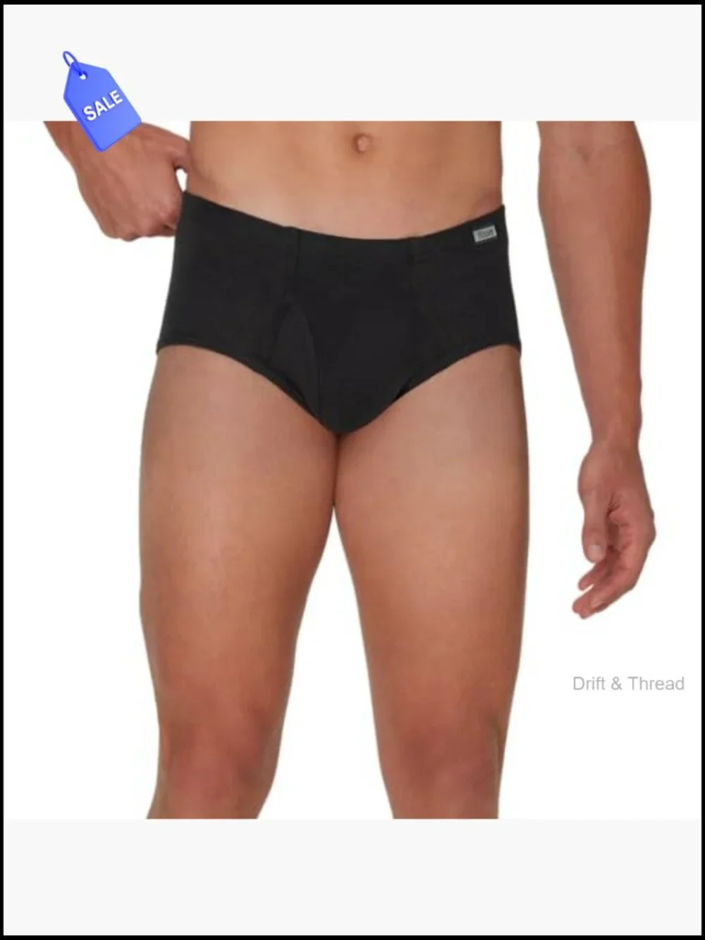 Men's Cotton Briefs 6-Pack Mid Rise Moisture Wicking Underwear